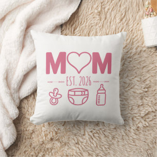New Mum est 2026 Frist Time Mum Personalised Cushion