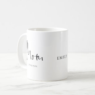 New Mum Est Date Name Script Coffee Mug