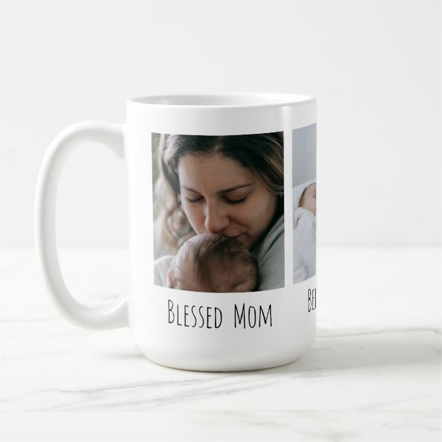 New Mum| First Mum| Three Photos Coffee Mug (Left)