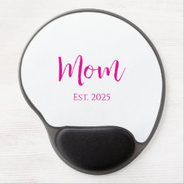 New Mum Hot Pink Script Mother's Day  Gel Mouse Pad
