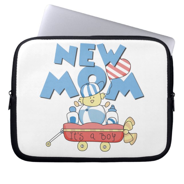 New Mum It's a Boy Gifts Laptop Sleeve (Front)