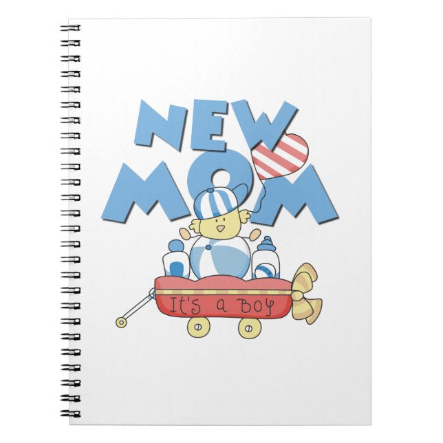 New Mum It's a Boy Gifts Notebook (Front)