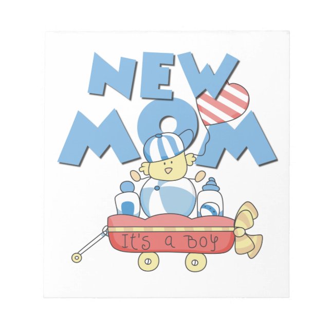 New Mum It's a Boy Gifts Notepad (Front)