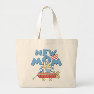 New Mum It's a Boy Tshirts and Gifts Large Tote Bag