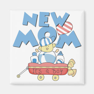New Mum It's a Boy Tshirts and Gifts Magnet