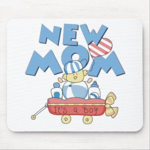 New Mum It's a Boy Tshirts and Gifts Mouse Pad