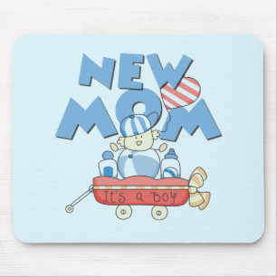 New Mum It's a Boy Tshirts and Gifts Mouse Pad