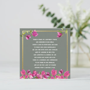 New Mum Mother Poem Floral Mother's Day Card
