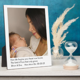 New Mum One photo Mother's Day Gift Plaque