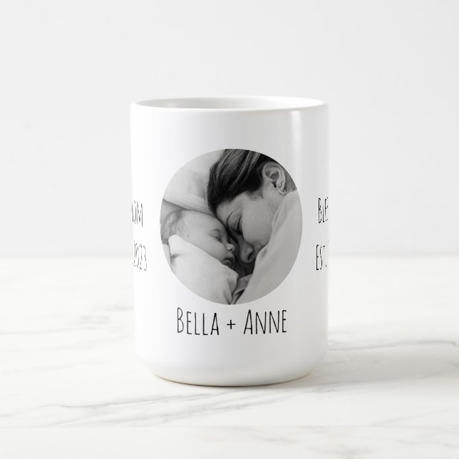 New Mum|Personalised Names| One Photo Coffee Mug (Center)