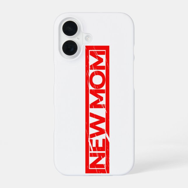 New Mum Stamp iPhone 16 Case (Back)
