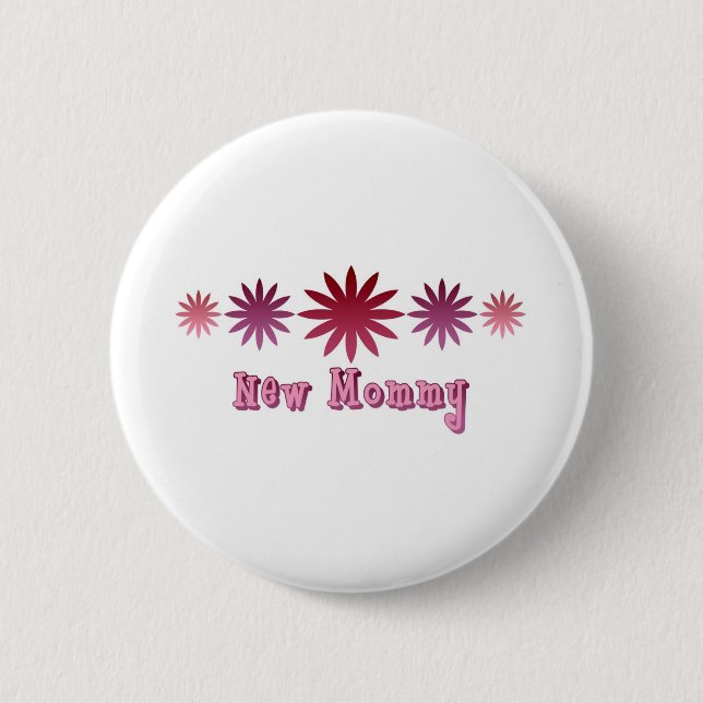 New Mummy 6 Cm Round Badge (Front)