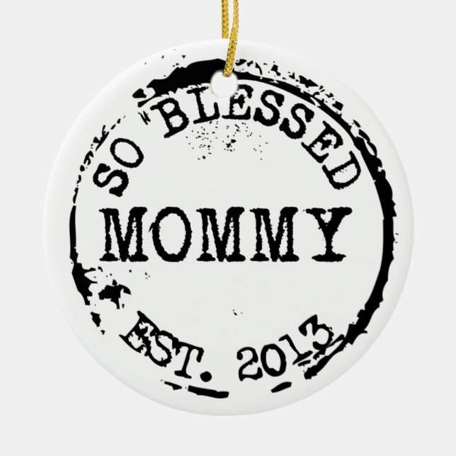 New Mummy Established With Year Ceramic Tree Decoration (Front)