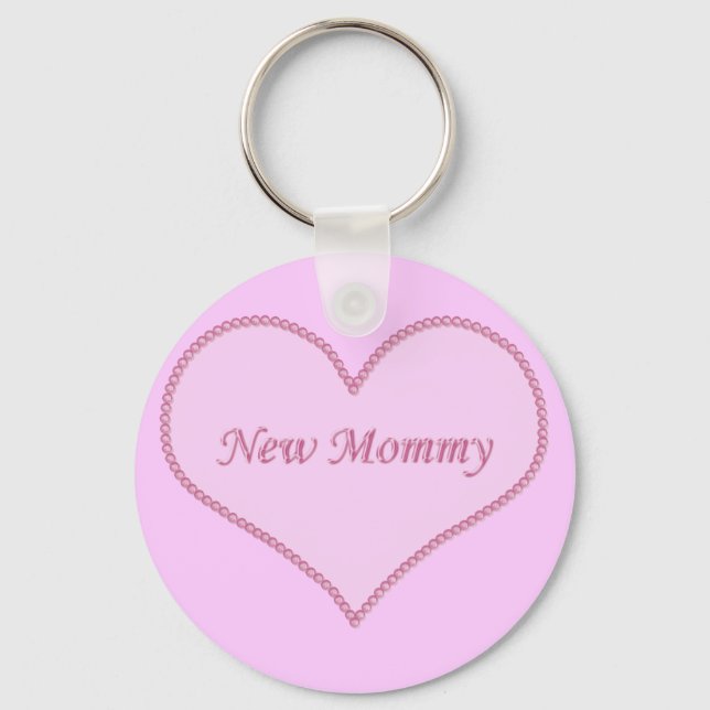 New Mummy Keychain, Pink Key Ring (Front)