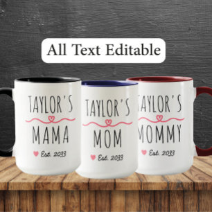 New Mummy with Custom Name, Title & Est. Year Mug