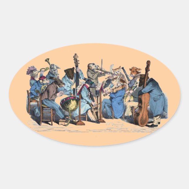 NEW MUSICAL LANGUAGE / ANIMAL FARM ORCHESTRA OVAL STICKER (Front)
