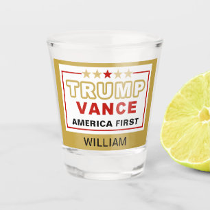 NEW: Name, 2025 Trump-Vance America First Shot Glass