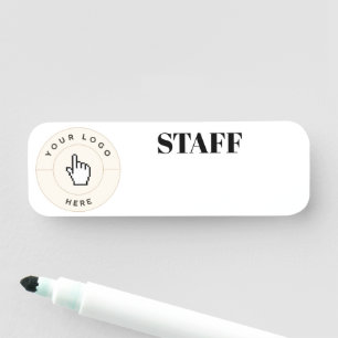 NEW! Name Tag - Dry Erase - 3" X 1.5" - Staff