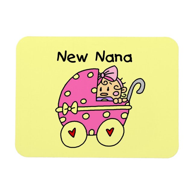 New Nana Baby in Carriage Gifts Magnet (Horizontal)