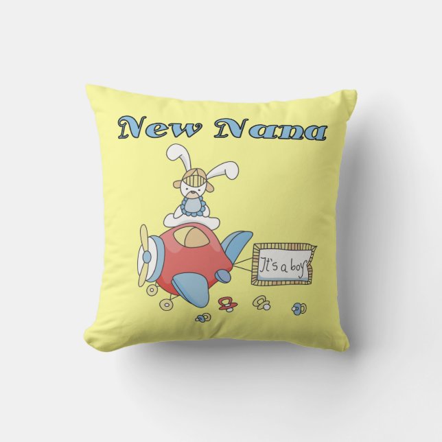 New Nana of Boy Aeroplane Gifts Cushion (Front)