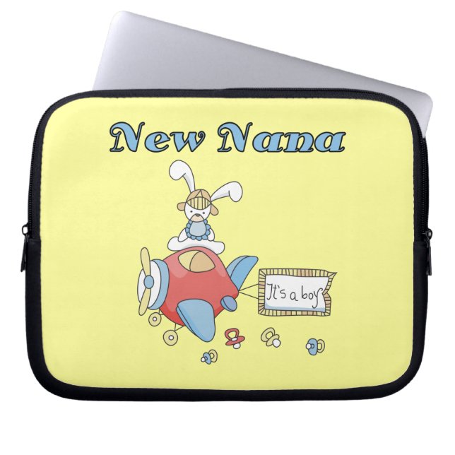 New Nana of Boy Aeroplane Gifts Laptop Sleeve (Front)