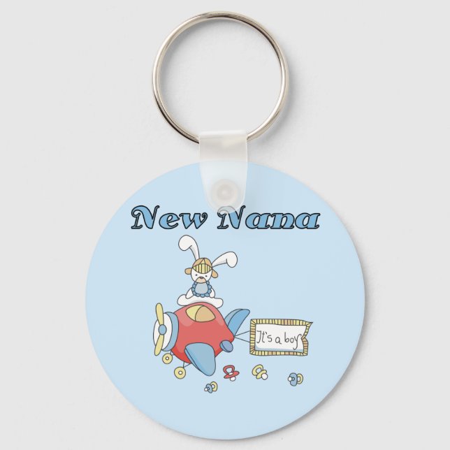 New Nana of Boy-Aeroplane Tshirts and Gifts Key Ring (Front)