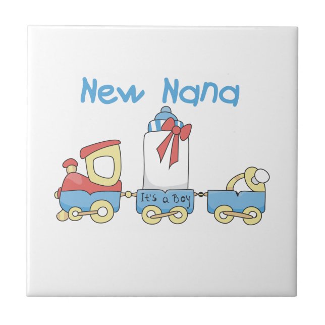 New Nana - Train Gifts Ceramic Tile (Front)