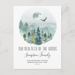 New Neck of the Woods  Moving Announcement Postcard