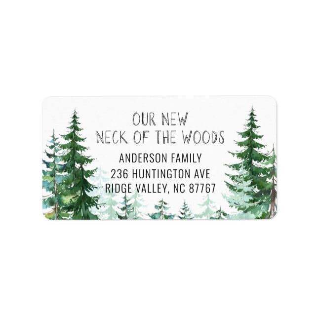 New Neck of the Woods New Address Label (Front)