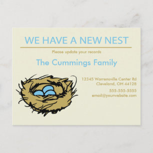 New Nest Moving Announcement Postcard