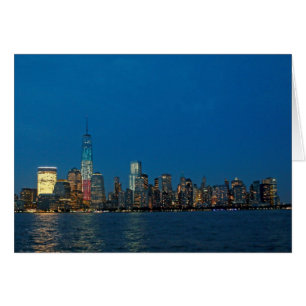 New night lights of New York City USA