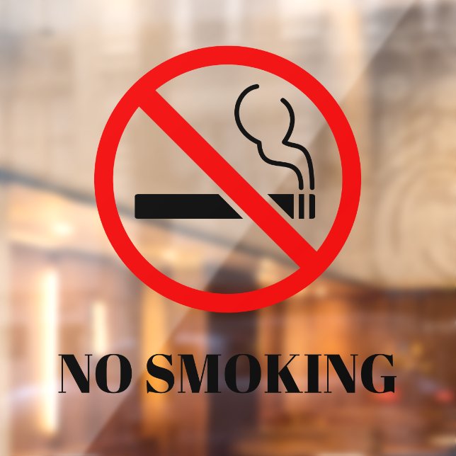 NEW! No Smoking Cling - 12x12 Sqaure - Custom (Sheet 2)