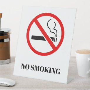 NEW! No Smoking Pedestal Sign - 10" X 12" - Custom