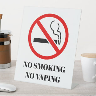 NEW! 🚭No Smoking Vaping Pedestal Sign - 10"X12" 