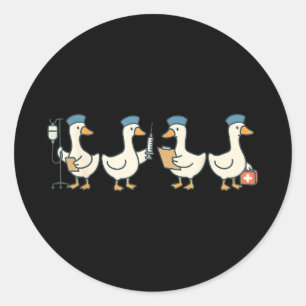 New nurse graduation goose school nursing classic round sticker