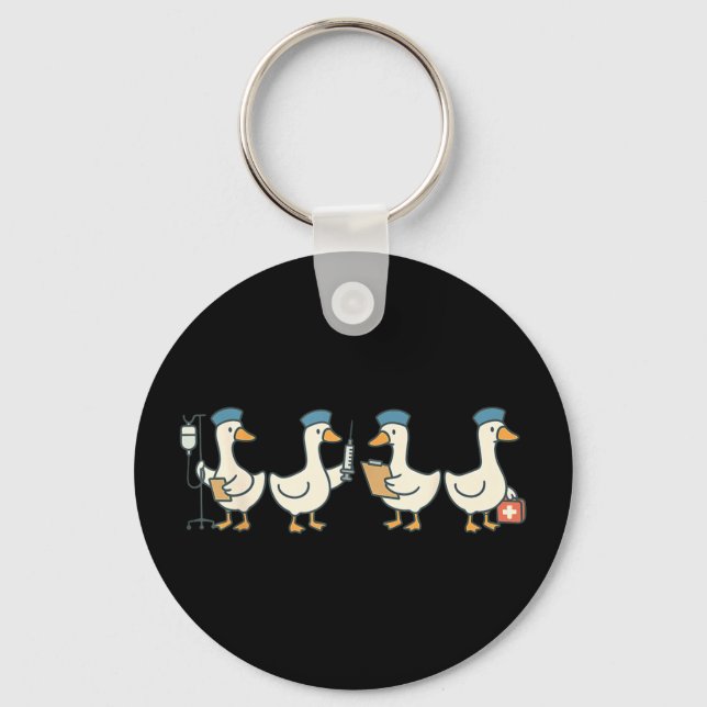 New nurse graduation goose school nursing  key ring (Front)
