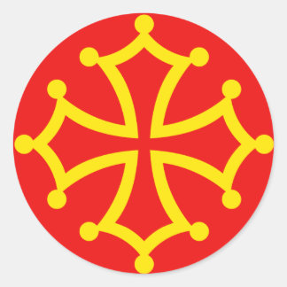 New Occitania, France flag Classic Round Sticker