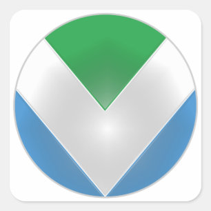 NEW OFFICIAL VEGAN FLAG: SHIELD DEFENDER SQUARE STICKER