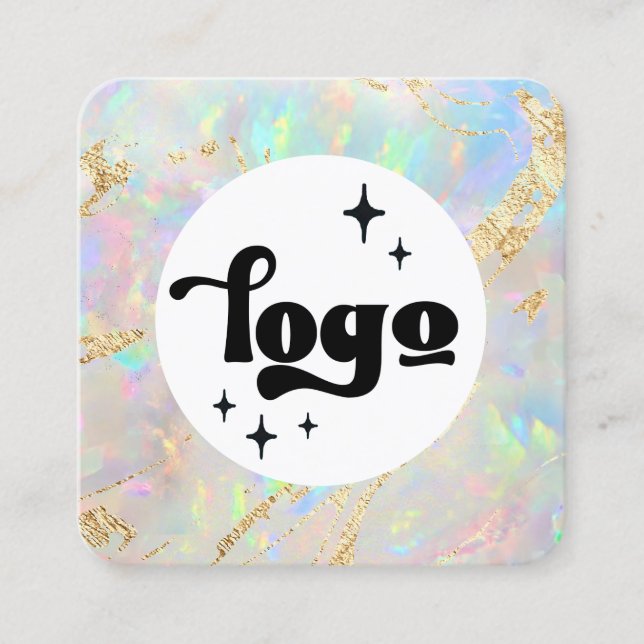   new opal design square business card (Front)