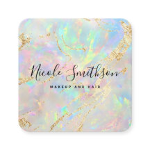   new opal design square business card