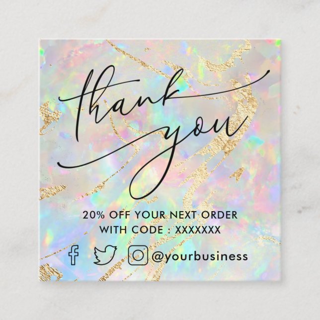 new opal thank you discount card (Front)