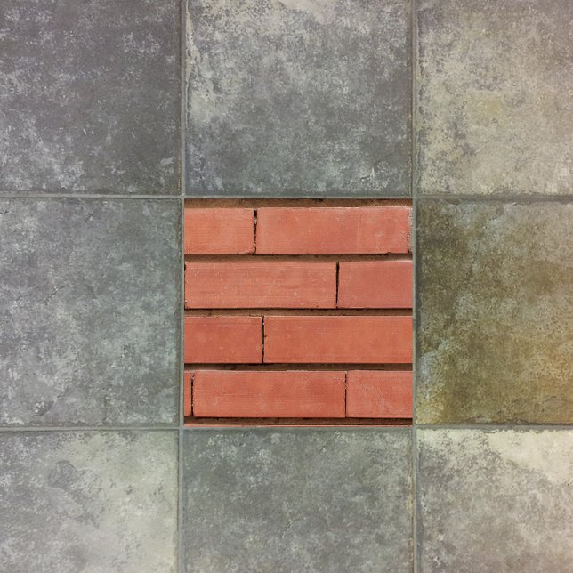 New Orange Brick And Mortar Background Ceramic Tile (Creator Uploaded)