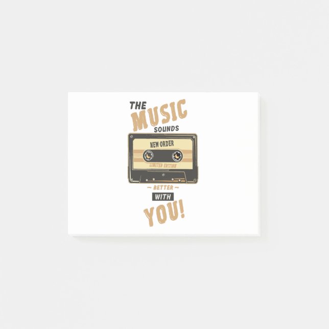 New Order - Cassette Tape` Post-it Notes (Front)