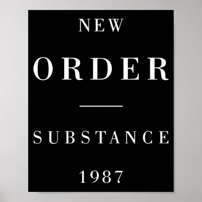 New Order Substance Baseball  Poster (Front)