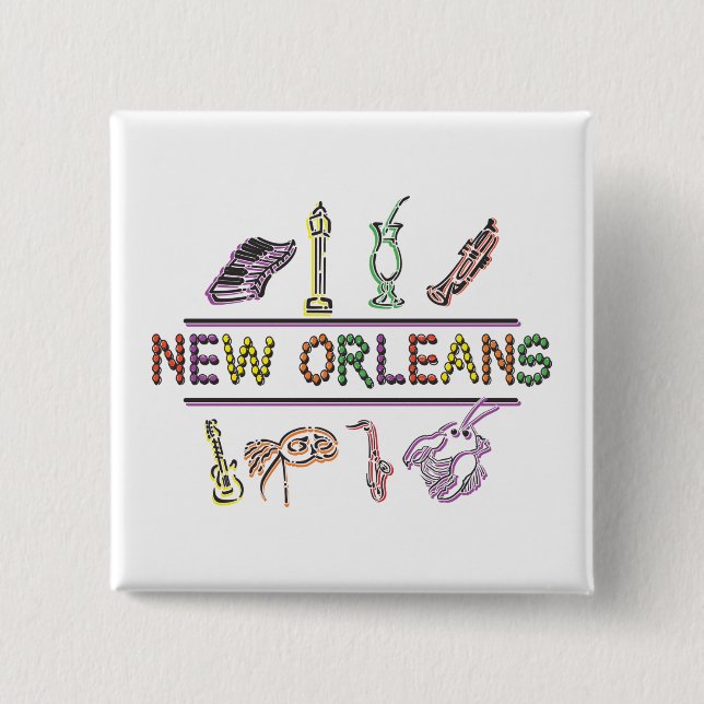 New Orleans 15 Cm Square Badge (Front)