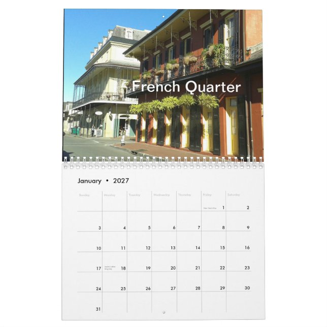 New Orleans 2015 Calendar (Jan 2027)