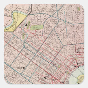New Orleans 2 Square Sticker