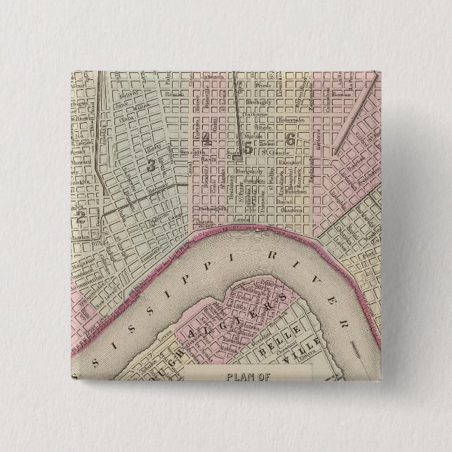 New Orleans 3 15 Cm Square Badge (Front)