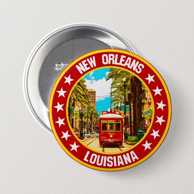 New Orleans                                        7.5 Cm Round Badge (Front & Back)