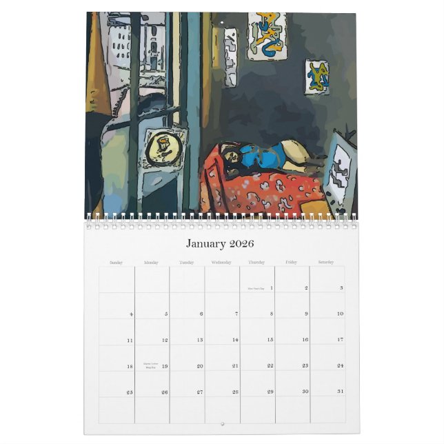 New Orleans Abstract Art Calendar (Jan 2026)